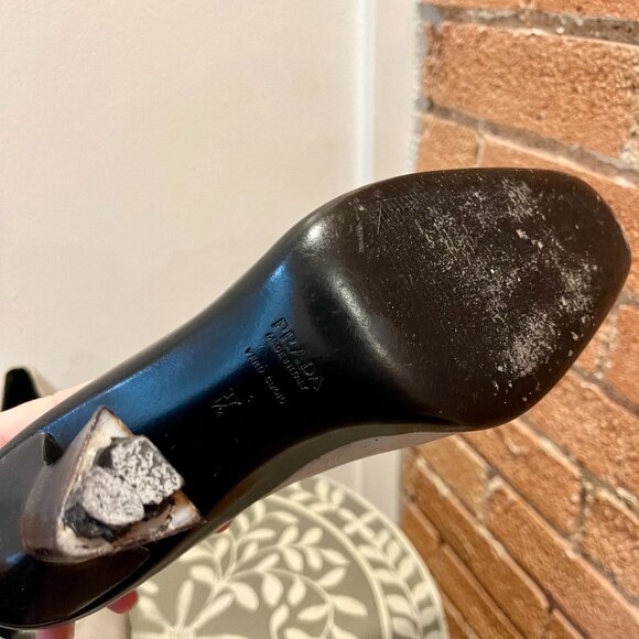 Prada Leather Cuban Heel Pumps - Picture 9 of 9